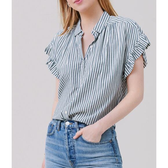 Trovata Birds of Paradis Marianne B Ruffle Sleeve Shirt size S small - Picture 1 of 7